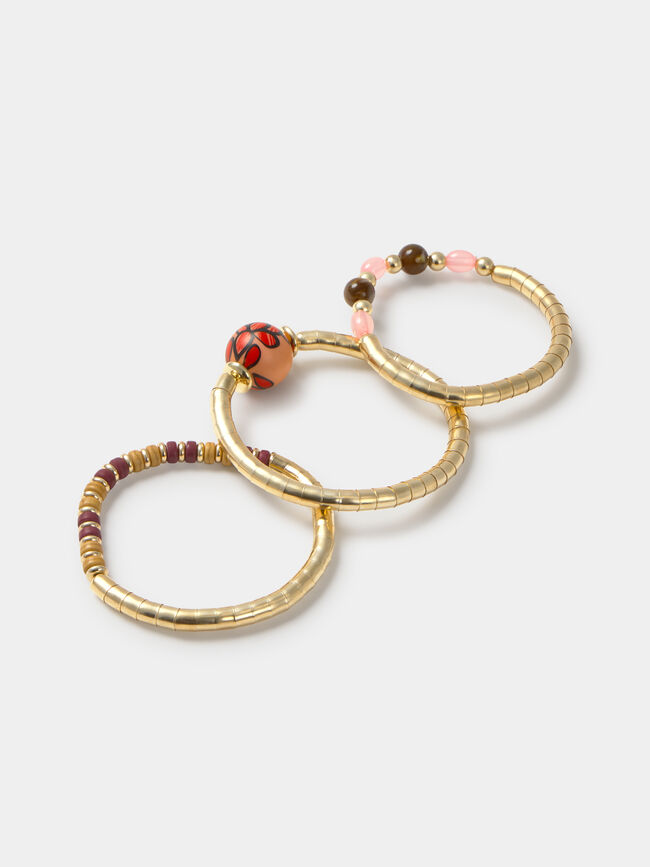 PULSERAS BOLA ESMALTADA Oro