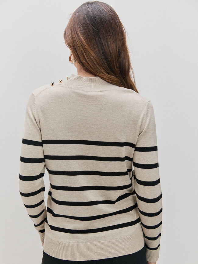 JERSEY PERKINS BOTONES Beige Tostado