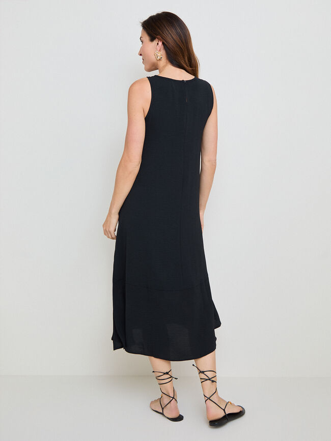 VESTIDO MIDI NUDO Negro
