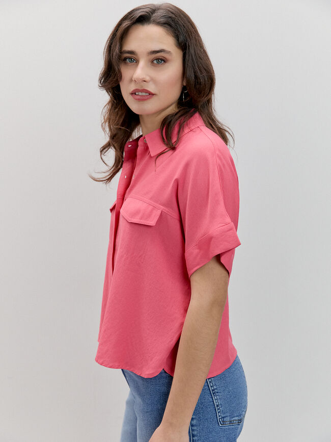 CAMISA MANGA CORTA Frambuesa