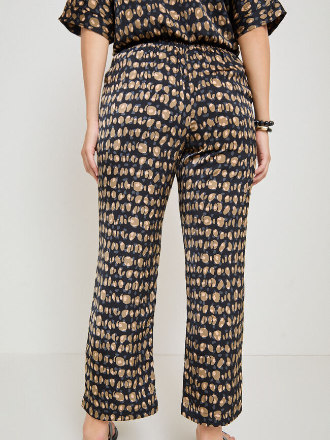 PANTAL&Oacute;N ESTAMPADO CONJUNTO Negro