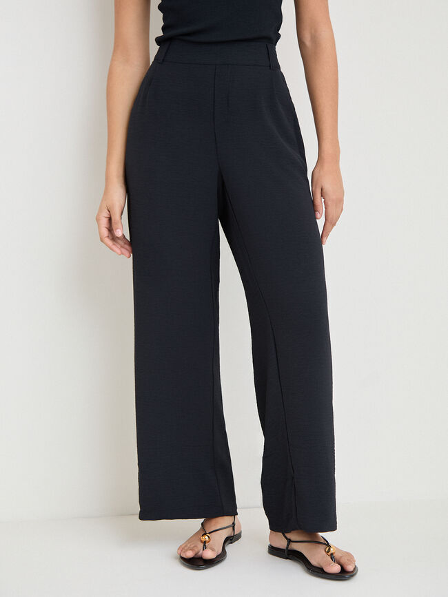 PANTALON ANCHO CINTUR&Oacute;N Negro