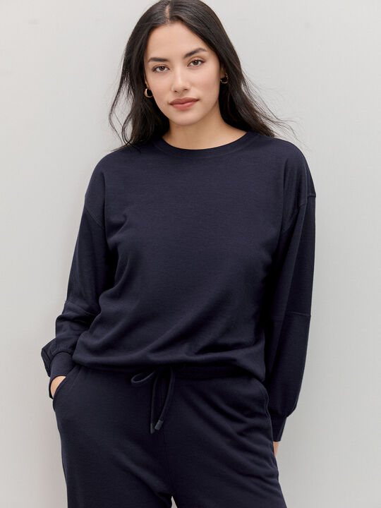 SUDADERA CORTES Azul Marino image number null