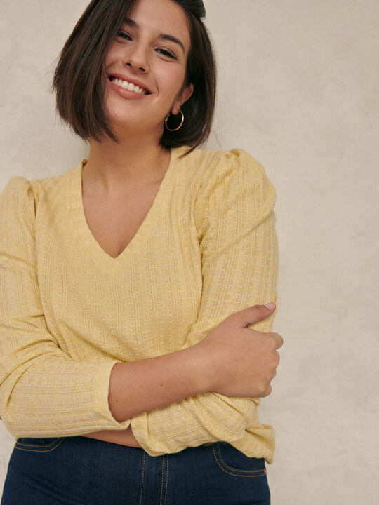 CAMISETA PUNTO Amarillo image number null