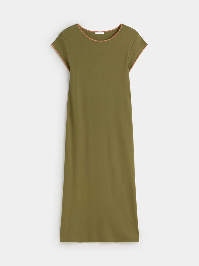 VESTIDO CANALE MIDI Kaki