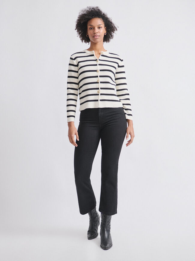 CARDIGAN RAYAS Crudo