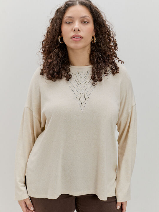 CAMISETA TACHUELAS COBRE Vison Claro image number null