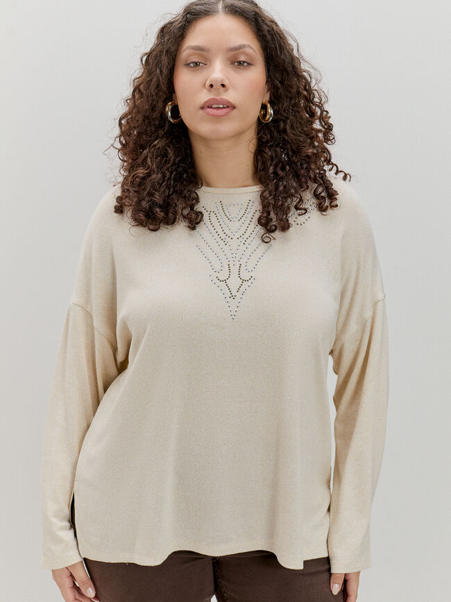 CAMISETA TACHUELAS COBRE Vison Claro
