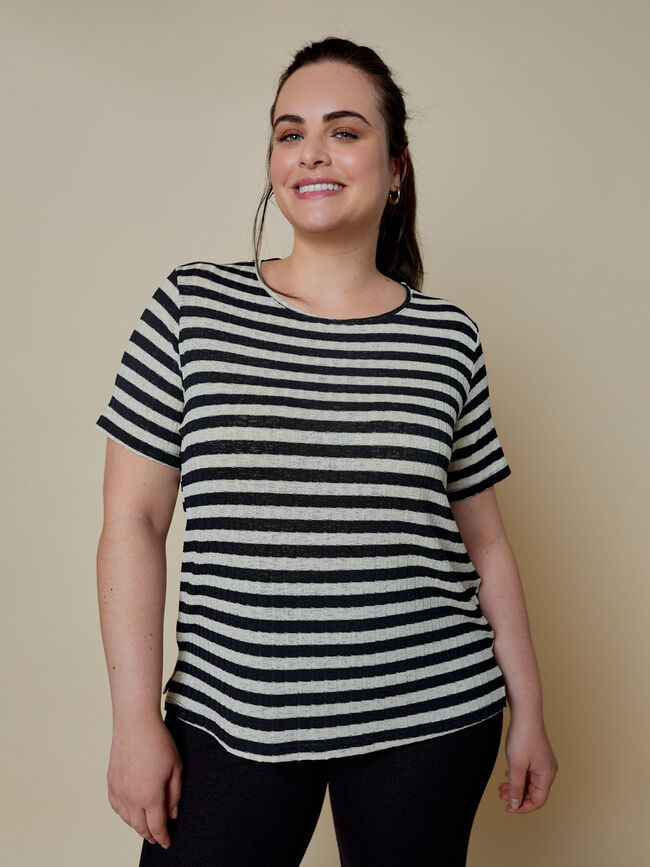 camiseta rayas Negro