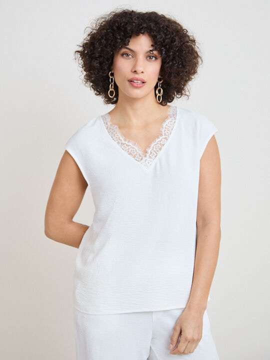 TOP LENCERO PICO Blanco Optico image number null