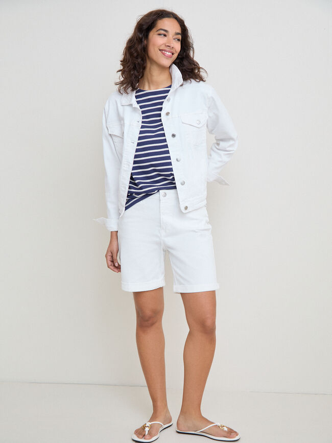 BERMUDA VAQUERA BASICA Blanco Optico