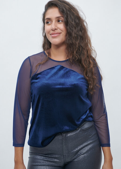 CAMISETA TERCIOPELO Azul Oscuro image number null