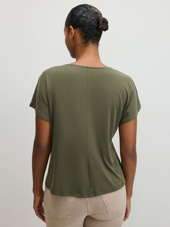 CAMISETA OVERSIZE PIEZA METALICA. P.ROMA Kaki