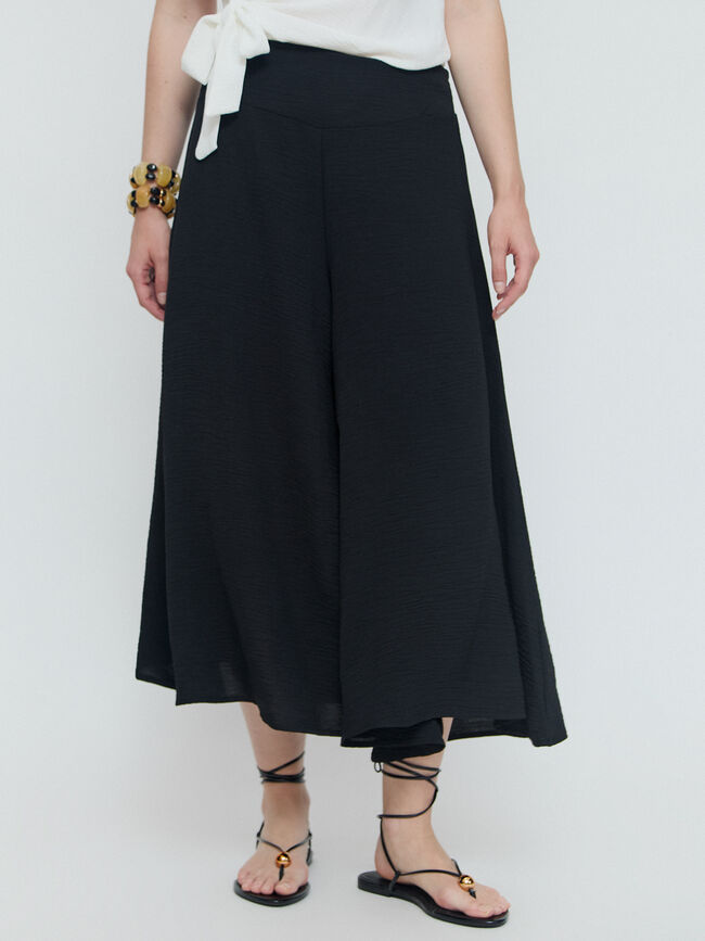 PANTALON ANCHO FLUIDO Negro