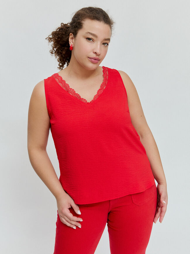 TOP LENCERO PICO Rojo
