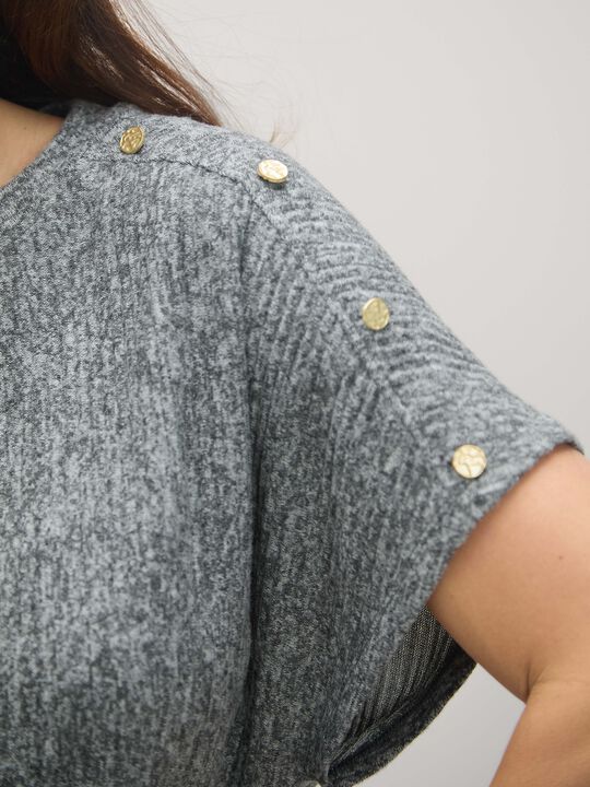 CAMISETA DETALLE BOTONES Gris vigore Osc image number null