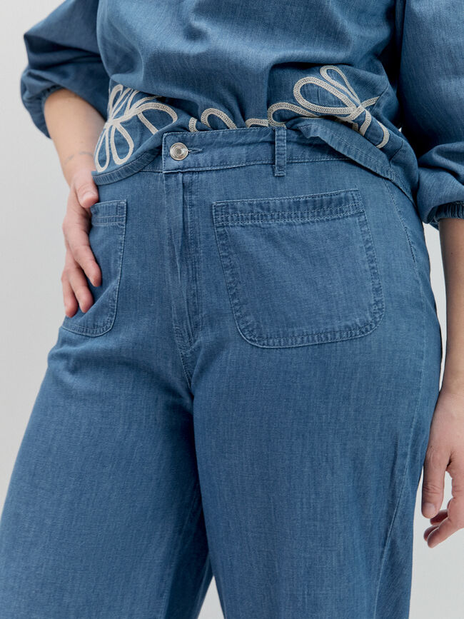 PANTALON CULOTTE Mid blue