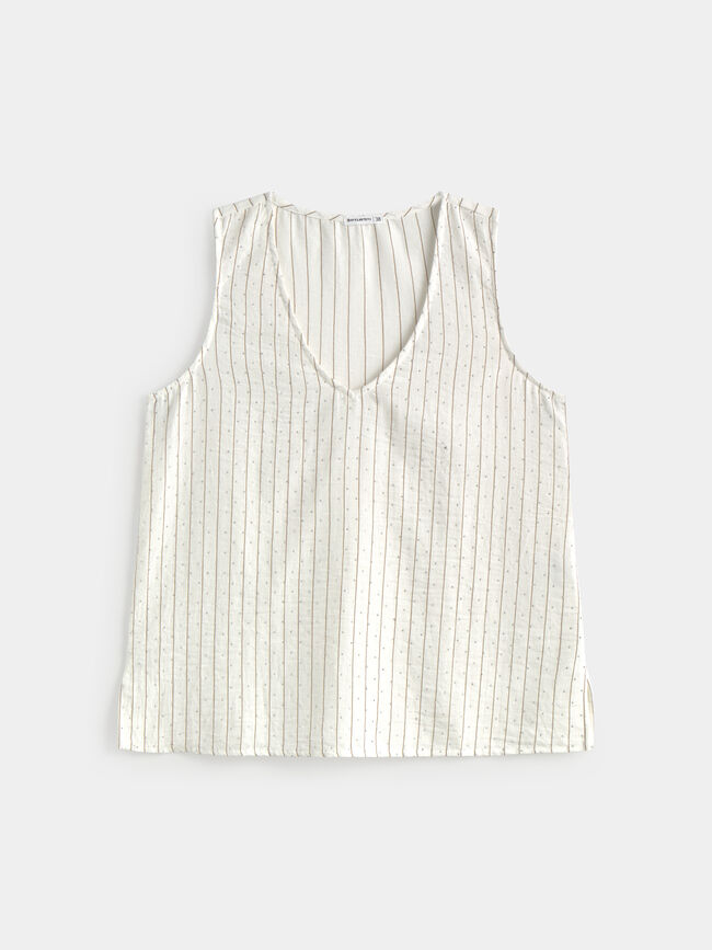 TOP DETALLE BRILLO Blanco Optico
