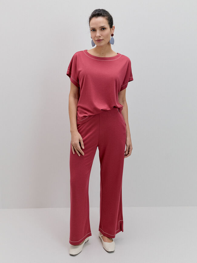 PANTALON ABERTURAS Rojo Cabaret