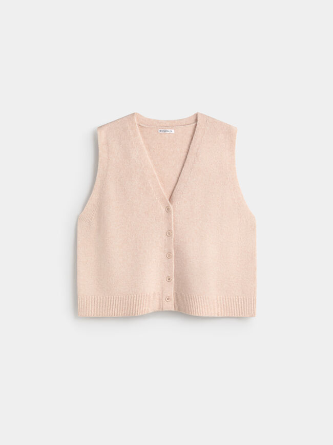 CHALECO BOTONES Rosa
