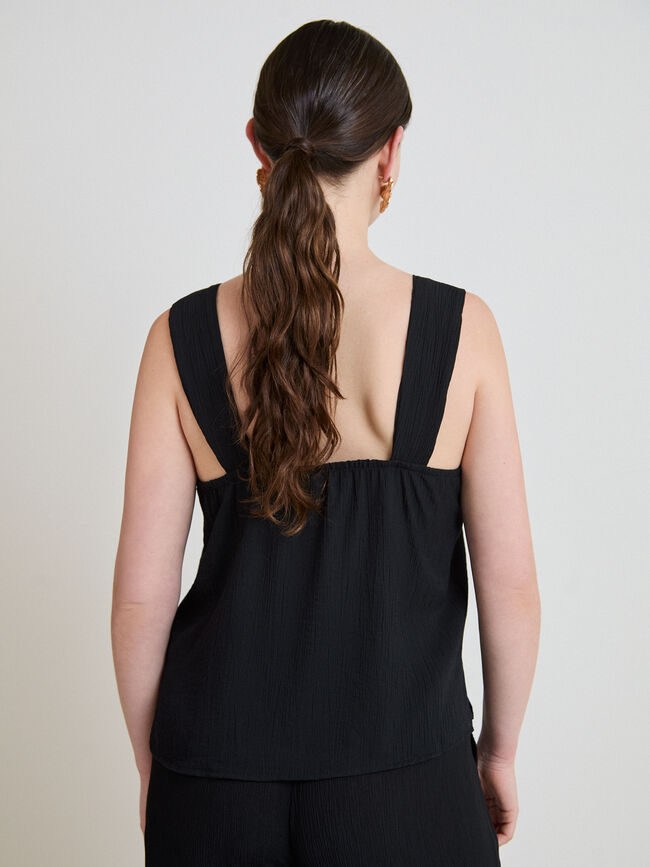 BLUSA BICOLOR Negro