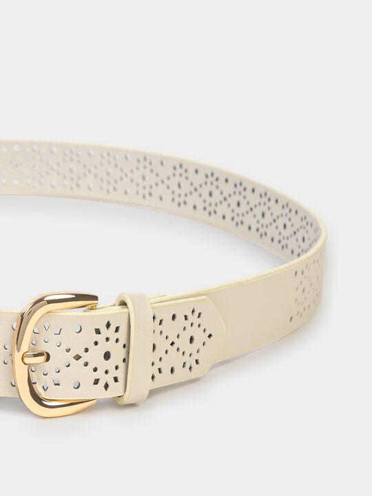 CINTUR&Oacute;N DETALLE TROQUELADO Beige image number null