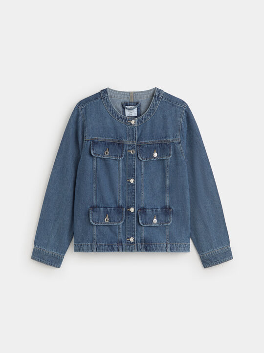 CHAQUETA VAQUERA CORTA Mid blue image number null