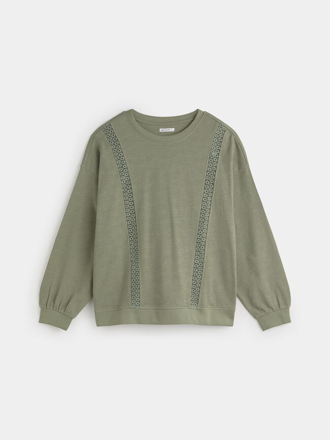 SUDADERA DETALLE kaki claro