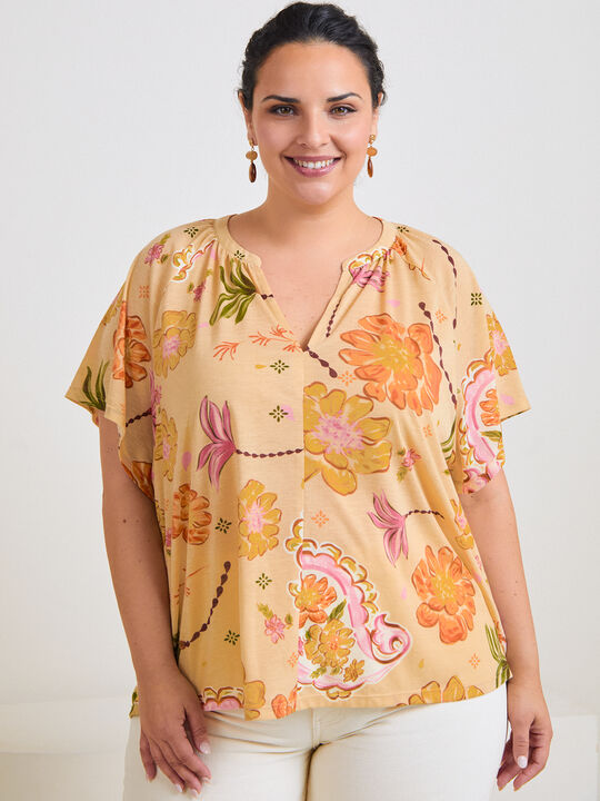 BLUSA MANGA CORTA Estampado 1 image number null