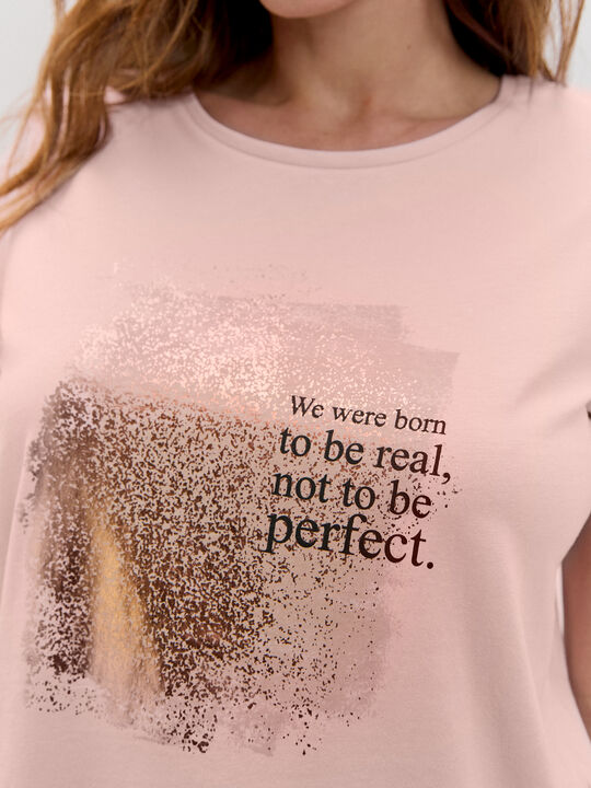 CAMISETA MANCHA BRILLANTE Rosa image number null