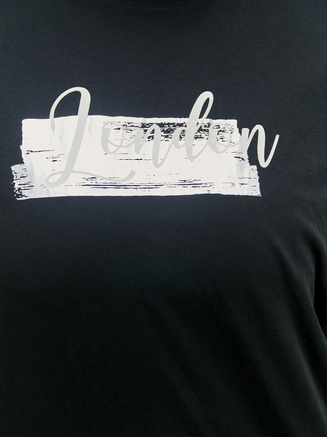 CAMISETA TIPOGRAFÍA LONDRES Negro