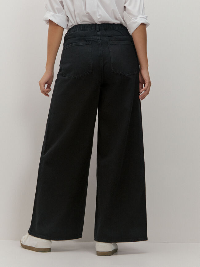 SUPER WIDE LEG GOMA Negro