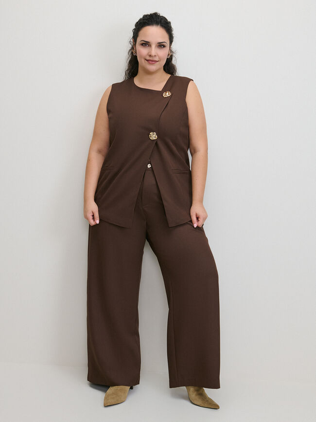 PANTAL&Oacute;N CONJUNTO CHALECO Chocolate