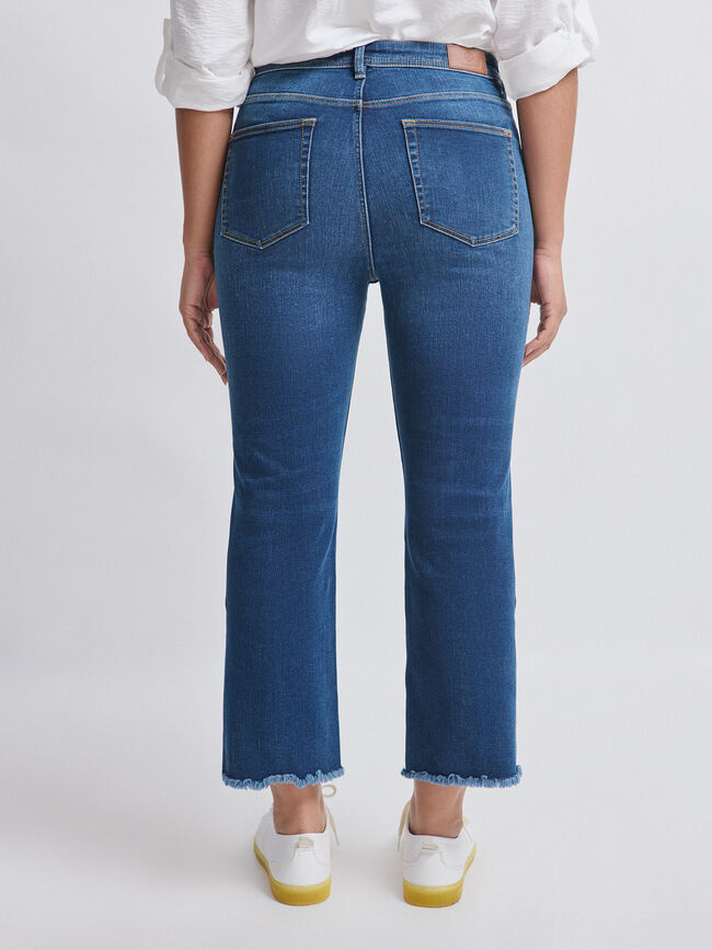 VAQUERO RECTO CROP Dark blue
