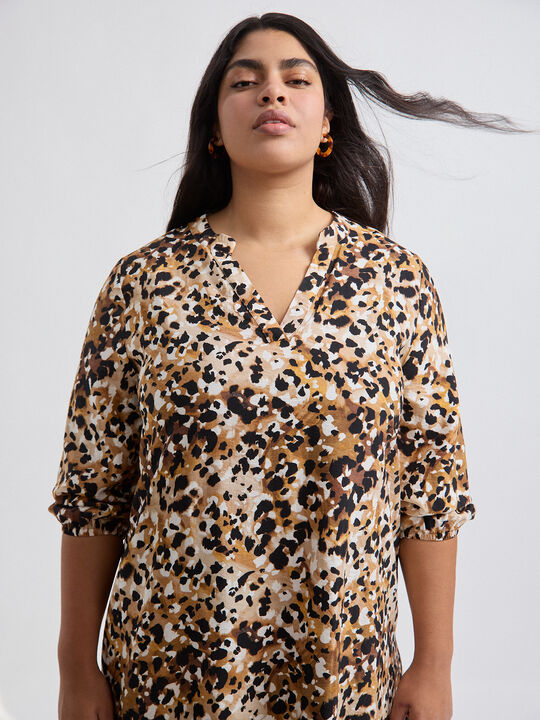 VESTIDO FLUIDO ANCHO Negro image number null