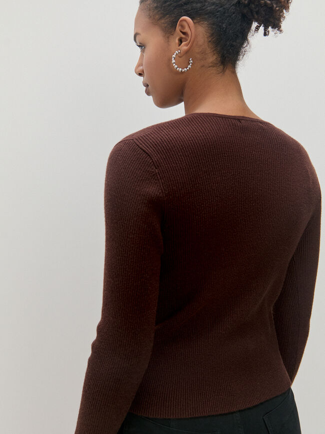 CARDIGAN LAZOS Marron