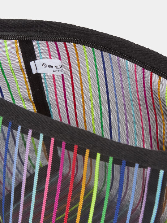 Neceser rayas multicolor Negro image number null