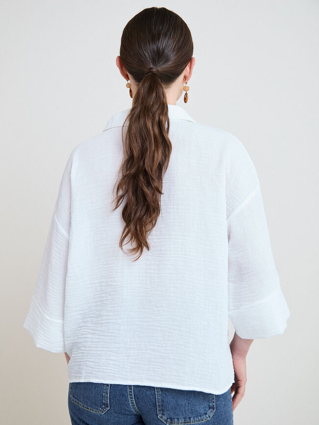 CAMISA BORDADA Blanco Optico