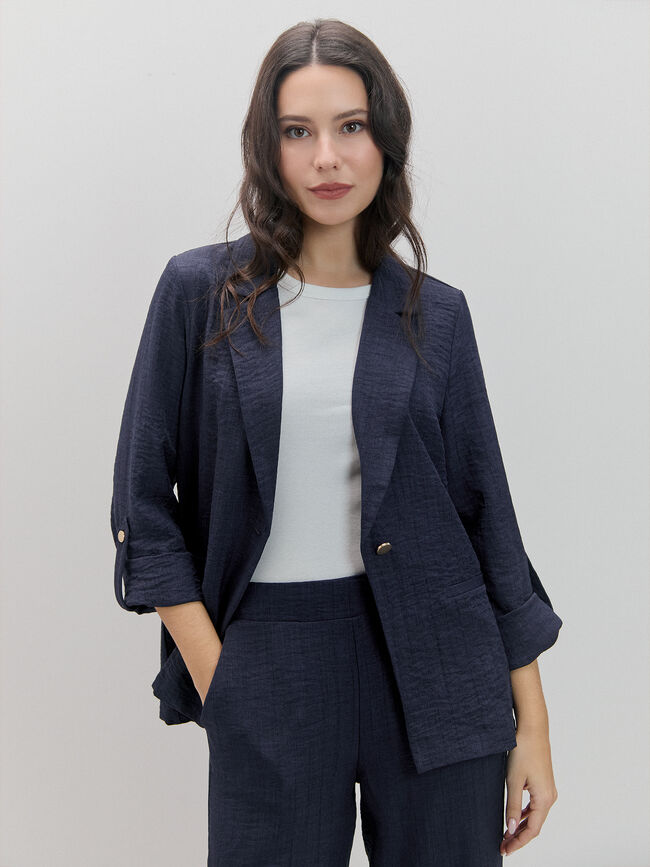 BLAZER FIT RELAJADO Azul Marino
