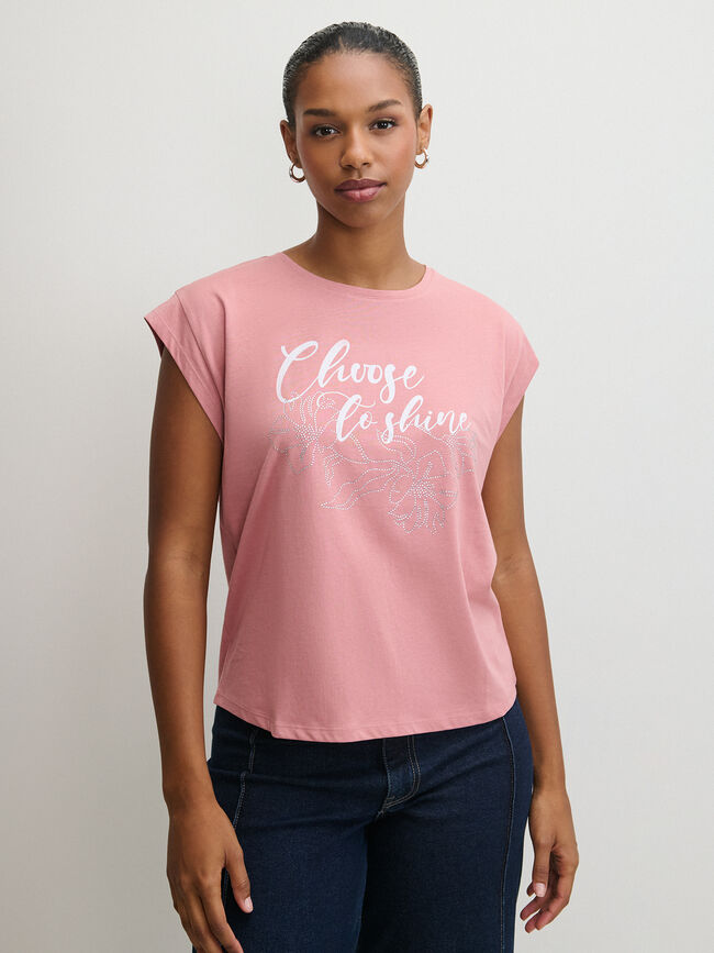 CAMISETA FLORES BRILLANTES Maquillaje Oscu