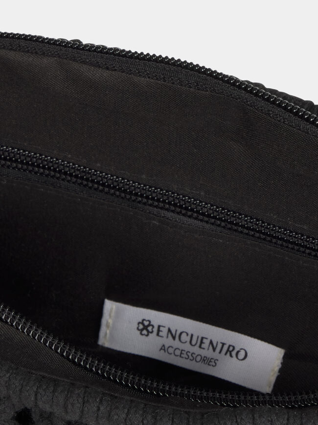 BOLSO MANO CROCHET Negro
