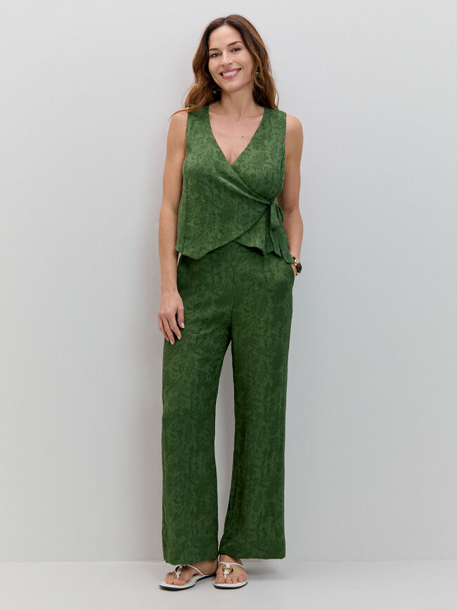 PANTALON CINTURILLA ESTRECHA Verde Amazona