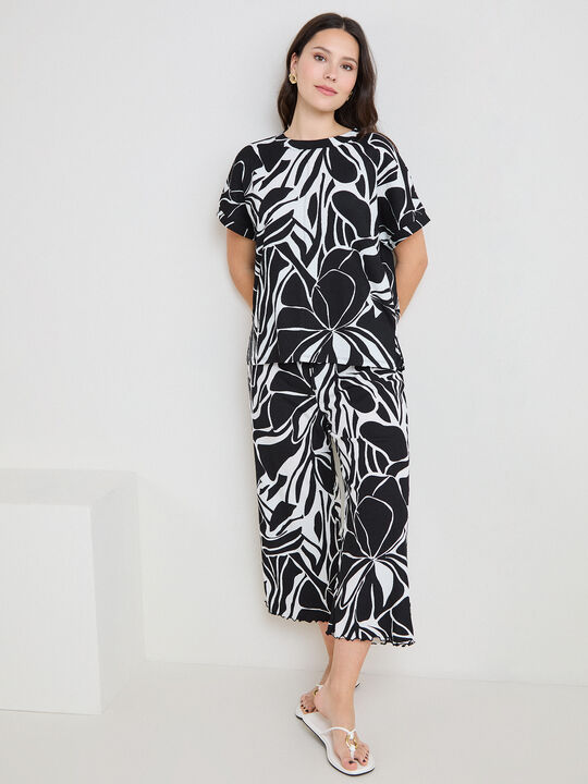 PANTALON TEXTURA CULOTTE Estampado 1 image number null