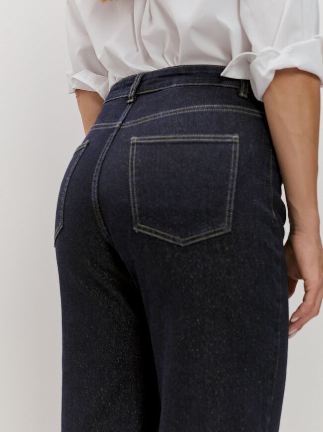 WIDE LEG DETALLE BRILLO Rinse Wash