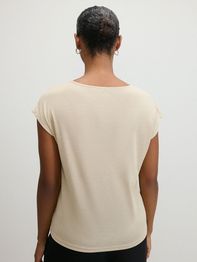 CAMISETA M/SISA CANAL&Eacute; LUREX Oro