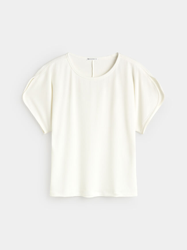 CAMISETA ABERTURAS HOMBRO Blanco Optico