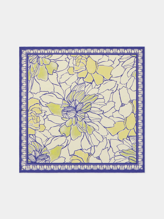 PAÑUELO SATINADO ESTAMPADO Blanco Optico