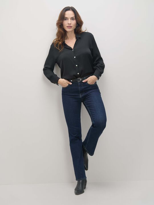 CAMISA SATINADA Negro image number null