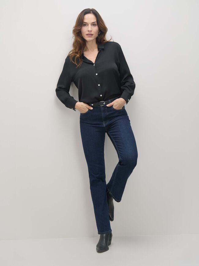 CAMISA SATINADA Negro