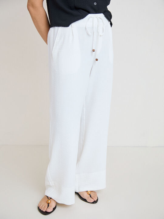 PANTALON ANCHO CINTUR&Oacute;N Blanco Optico image number null